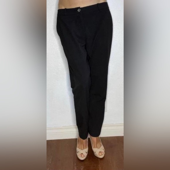 MICHAEL Michael Kors Straight Leg Trouser Pants Women's Black (8) - Picture 1 of 8